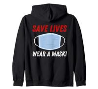 Save Lives Wear a Mask Sudadera con Capucha