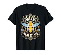 Save Our Bees Honeybee Vintage Filigree Nature Conservation Camiseta