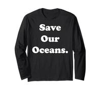 Save Our Oceans Environmental Message Manga Larga