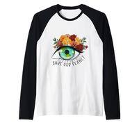 Save Our Planet Eco Design para Hombres, Mujeres y niños Camiseta Manga Raglan