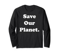 Save Our Planet Environmental Message Manga Larga