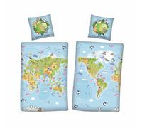Save Our Planet Mapamundi Ropa de Cama Reversible 80x80 CM + 135x200cm 100%