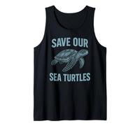 Save Our Sea Turtles Conservación del Océano Tortuga Concientización Camiseta sin Mangas