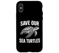 Save Our Sea Turtles Conservación del Océano Tortuga Concientización Carcasa para iPhone X/XS