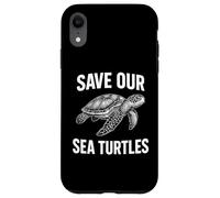 Save Our Sea Turtles Conservación del Océano Tortuga Concientización Carcasa para iPhone XR