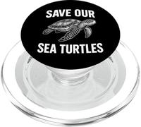 Save Our Sea Turtles Conservación del Océano Tortuga Concientización PopSockets PopGrip para MagSafe