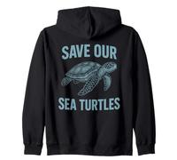 Save Our Sea Turtles Conservación del Océano Tortuga Concientización Sudadera con Capucha