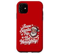 Save Santa A Trip Be Naughty, Divertida Navidad Retro de los años 50 Carcasa para iPhone 11