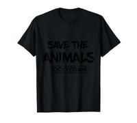 Save The Animals Go Vegan - Amor Vegetariano, Vegetariano, Paz Camiseta