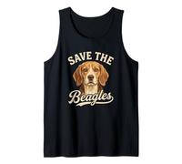 Save The Beagles - Lindo diseño para Amantes de los Perros Camiseta sin Mangas