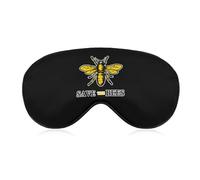 Save The Bees - Antifaz para dormir con los ojos vendados y correa ajustable para dormir y viajar