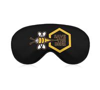 Save The Bees - Antifaz para dormir para dormir con los ojos vendados con correa ajustable, bloquea la siesta ligera de viaje nocturno para hombres y mujeres
