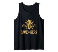 Save The Bees - Flores, Colmenas, Día de la Tierra, Medio Ambiente, Paz Camiseta sin Mangas
