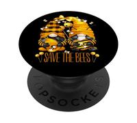 Save The Bees For Beekeeper with Unique Honey Bee GNOME PopSockets PopGrip Adhesivo