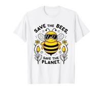 Save The Bees Save The Planet Eco Design Bees para Mujer Camiseta