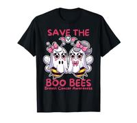 Save The Boo Bee Concientización sobre el cáncer de mama Boobees Halloween Camiseta