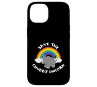 Save the Chubby Unicorn Funny Fat Unicorn Carcasa para iPhone 14