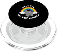Save the Chubby Unicorn Funny Fat Unicorn PopSockets PopGrip para MagSafe