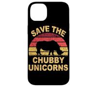 Save The Chubby Unicorns. Hipster Retro Gracioso Carcasa para iPhone 14 Plus