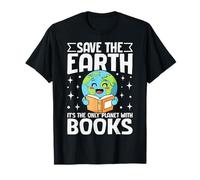 Save The Earth Books Lovers Reading Eco-Friendly Camiseta
