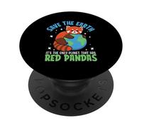 Save The Earth Es el único Planeta Que Tiene Pandas Rojos PopSockets PopGrip Adhesivo