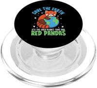 Save The Earth Es el único Planeta Que Tiene Pandas Rojos PopSockets PopGrip para MagSafe