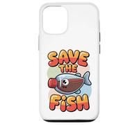 Save The Fish Camiseta Divertida de plástico con Salsa de Soja Carcasa para iPhone 12/12 Pro