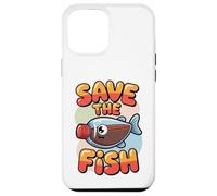 Save The Fish Camiseta Divertida de plástico con Salsa de Soja Carcasa para iPhone 12 Pro MAX