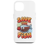 Save The Fish Camiseta Divertida de plástico con Salsa de Soja Carcasa para iPhone 13