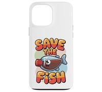 Save The Fish Camiseta Divertida de plástico con Salsa de Soja Carcasa para iPhone 13 Pro MAX