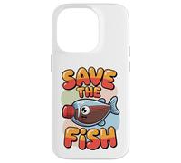 Save The Fish Camiseta Divertida de plástico con Salsa de Soja Carcasa para iPhone 14 Pro