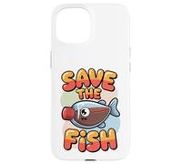 Save The Fish Camiseta Divertida de plástico con Salsa de Soja Carcasa para iPhone 15