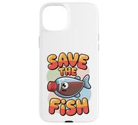 Save The Fish Camiseta Divertida de plástico con Salsa de Soja Carcasa para iPhone 15 Plus