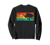 Save The Gordby Unicornios Vintage Fat Rhino Divertido Sudadera
