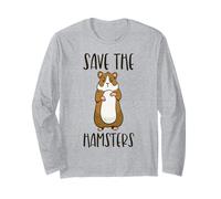 Save The Hamsters Cull Pets Animal Rescue, Divertido Amante de Las Mascotas Manga Larga