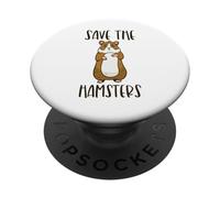 Save The Hamsters Cull Pets Animal Rescue, Divertido Amante de Las Mascotas PopSockets PopGrip Adhesivo