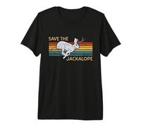Save The Jackalope - Vintage Rabbit - Camping Cryptozoology Camiseta Premium