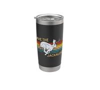 Save The Jackalope - Vintage Rabbit - Camping Cryptozoology Vaso térmico de acero inoxidable de doble pared