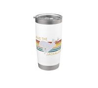 Save The Jackalope - Vintage Rabbit - Camping Cryptozoology Vaso térmico de acero inoxidable de doble pared