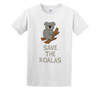 Save The Koalas Cute Australian Koala Men White T-Shirt Print Unisex Cotton tee Shirt S