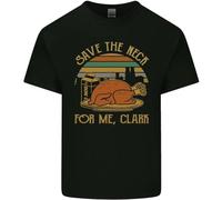 Save The Neck For Me Clark Christmas Movie Mens Cotton T-Shirt tee Top Black XXL