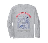 Save The Oceans Respect Nature (Gráfico de Animales Marinos) Manga Larga