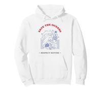 Save The Oceans Respect Nature (Gráfico de Animales Marinos) Sudadera con Capucha