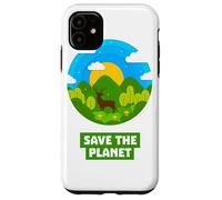 SAVE THE PLANET Bosque con ciervo natural reciclado tierra Carcasa para iPhone 11