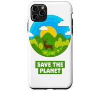 SAVE THE PLANET Bosque con ciervo natural reciclado tierra Carcasa para iPhone 11 Pro Max