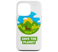 SAVE THE PLANET Bosque con ciervo natural reciclado tierra Carcasa para iPhone 13 Pro