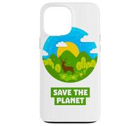 SAVE THE PLANET Bosque con ciervo natural reciclado tierra Carcasa para iPhone 13 Pro Max