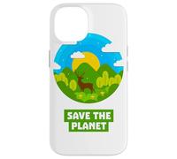 SAVE THE PLANET Bosque con ciervo natural reciclado tierra Carcasa para iPhone 14