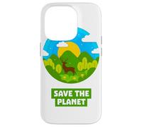 SAVE THE PLANET Bosque con ciervo natural reciclado tierra Carcasa para iPhone 14 Pro