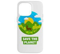 SAVE THE PLANET Bosque con ciervo natural reciclado tierra Carcasa para iPhone 14 Pro Max